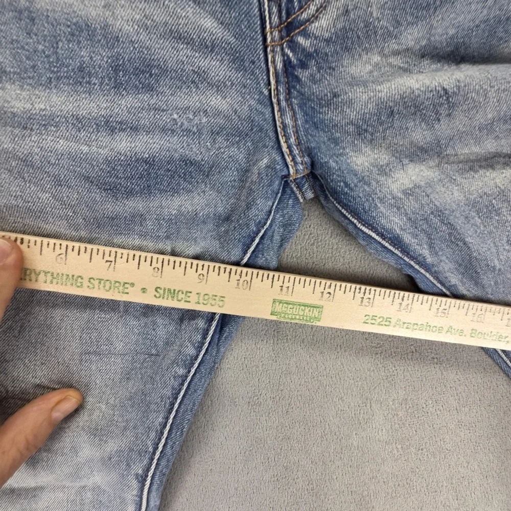 Levis 511 Jeans Mens Selvedge Blue Light Wash Slim Whiskers Honeycomb Fits 31x29